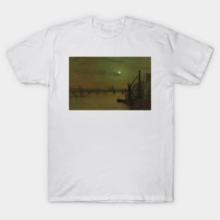 Waterloo Bridge, London, Looking East by John Atkinson Grimshaw T-Shirt